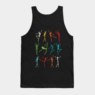 Halloween Dancing Ballet Vintage Skeleton Ballerina Costume Tank Top